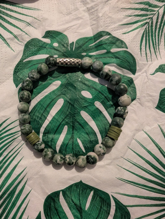 Bracelet agate mousse